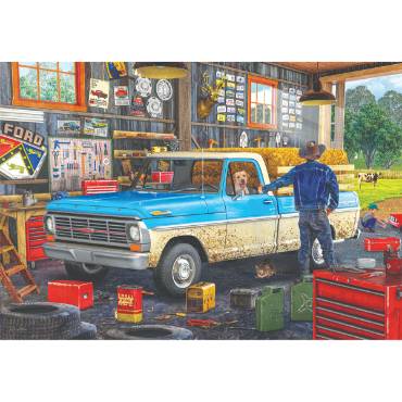 Pickup Truck Jigsaw Puzzle in Metal Tin - 550pc