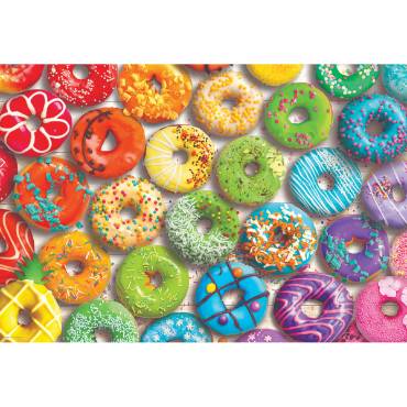 Rainbow Donut Jigsaw Puzzle in Metal Tin - 550pc 