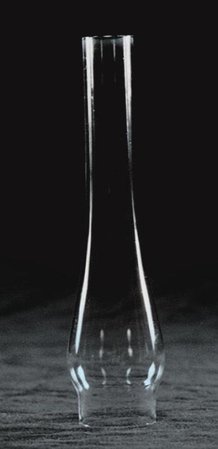 Clear Oil Lamp Chimney - 1-1/8" base