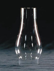 Clear Oil Lamp Chimney - 1 5/8" base
