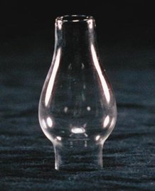 Clear Oil Lamp Chimney - 3/4" base