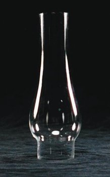 Clear Oil Lamp Chimney  - 1 1/2" base