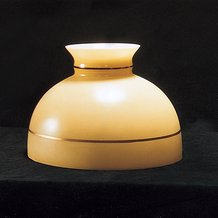 10" Tan with Gold Bands Oil Lamp Shade