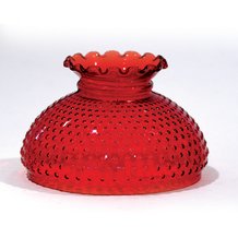 Cranberry Hobnail Oil Lamp Shade