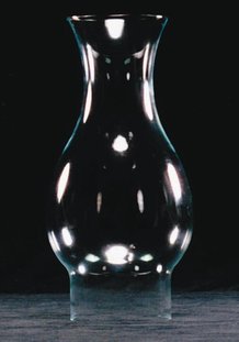Clear Flare Oil Lamp Chimney - 2-7/8" base