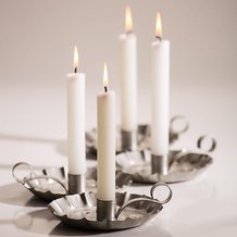 6" White Dripless Candles - Pack of 12