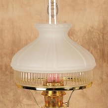 Aladdin White Top Glass Oil Lamp Shade