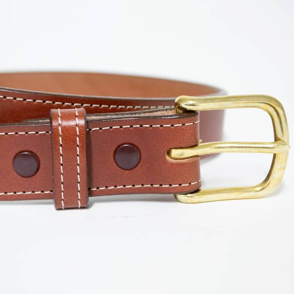 Amish-Made Dressy Leather Belts - 1-1/4 inch wide, Clothing and ...