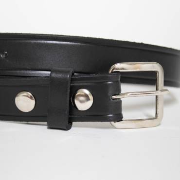 XL Men's Black Leather Belt 1 1/2" Wide Custom Made Quality Hand Made Amish  USA