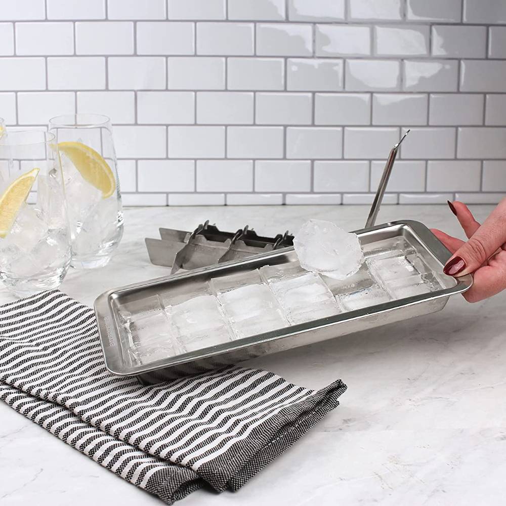 Large Square Stainless Steel Ice Cube Tray - The Vermont Country Store