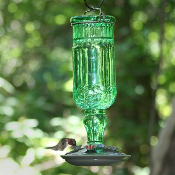 Hummingbird Green Vintage-Style Bottle Feeder 24 oz