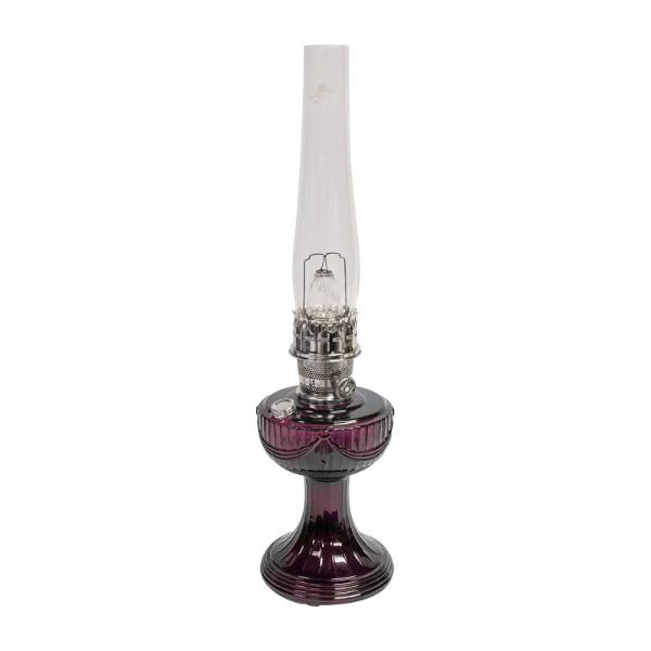 Aladdin Glass Lincoln Drape Oil Lamp (Optional Rose Shade)