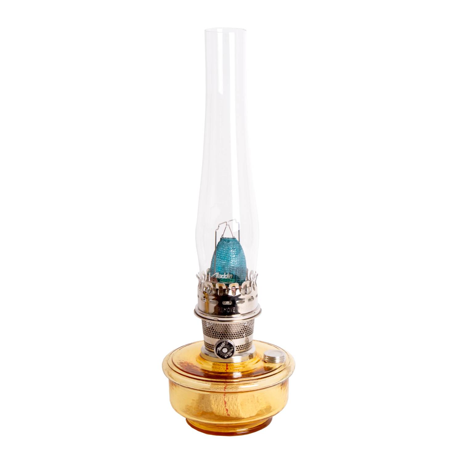 Aladdin Genie III Oil Lamp Clear with Brass Burner : : Home