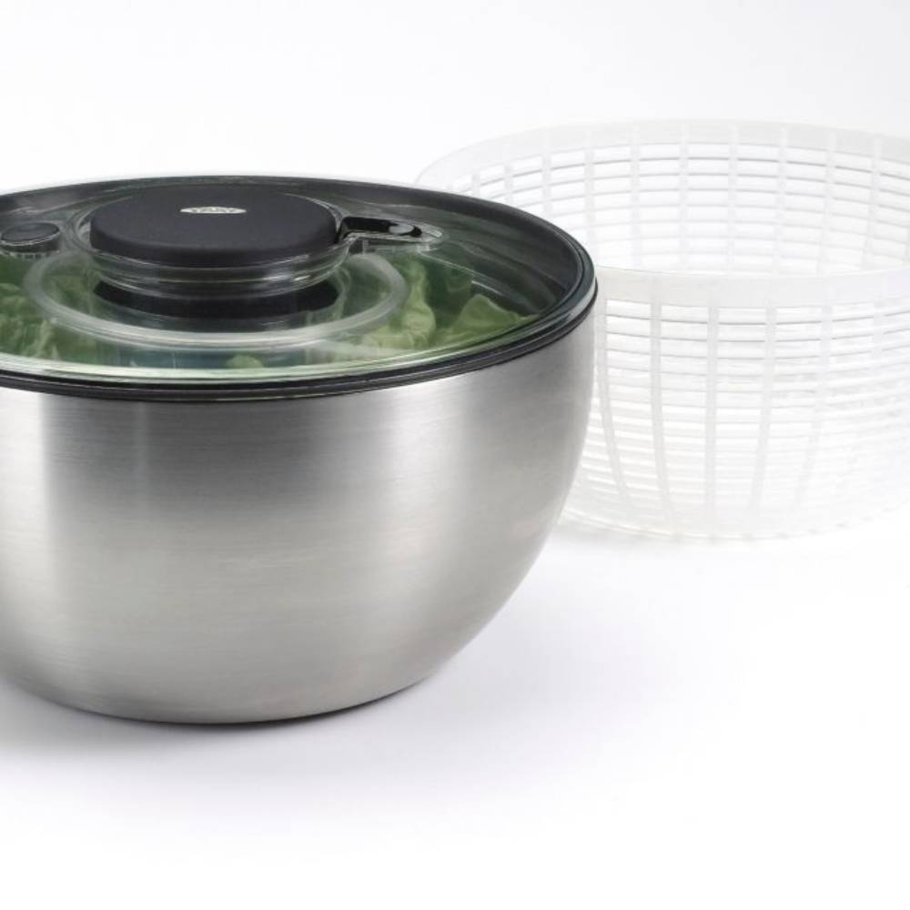 OXO Stainless Steel Salad Spinner, Cooking and Baking Helpers