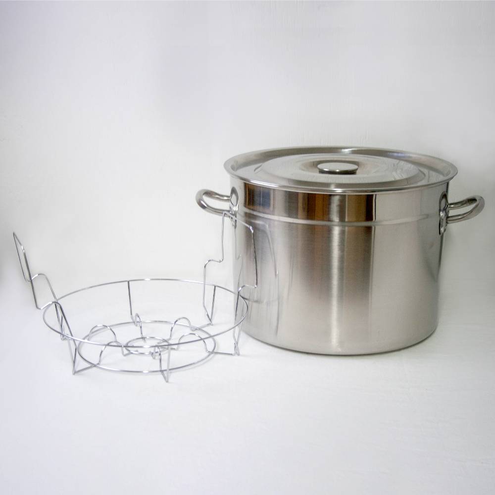 Lehman's Amish Made Stainless Steel Stovetop Water Bath Canner Stockpot 50 Quart