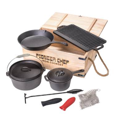 Cast Iron Cookware Camping Gift Set