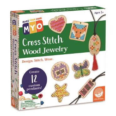 Make Your Own Cross-Stitch Wood Jewelry