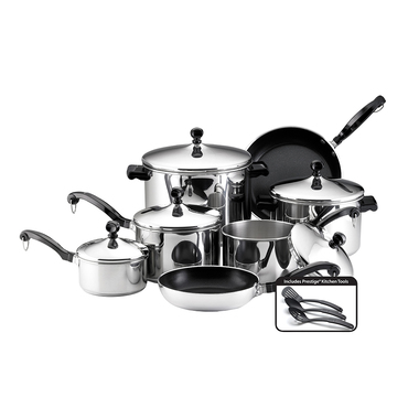 Farberware Classic Stainless Steel Cookware 15-Piece Set