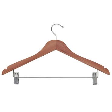 Cedar Hangers with Skirt and Pant Clips - Pack of 4