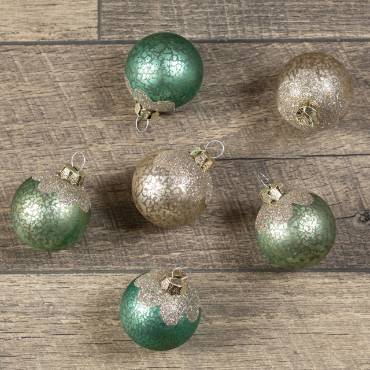 Pastel Ball Glass Ornaments - Set of 6
