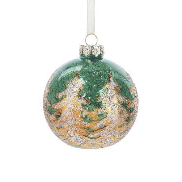 Glitter Christmas Trees Ball Ornament
