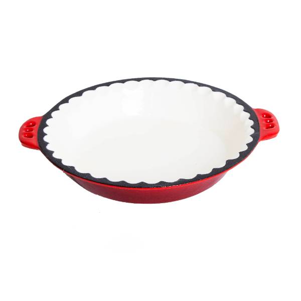 Cast Iron Pie Pan with Crimped Edges, Baking Lehman's