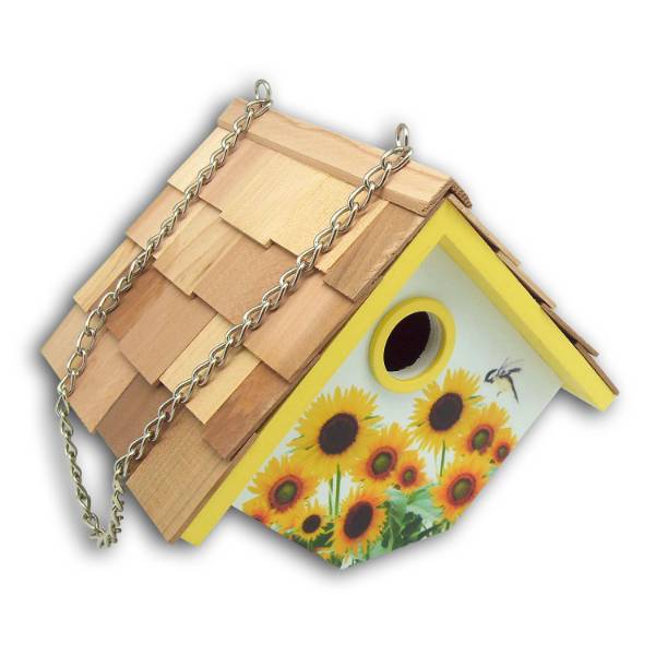 Sunflower Wren Hanging Birdhouse
