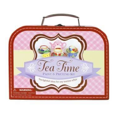 Tea Time Paint & Pretend Suitcase Art Kit