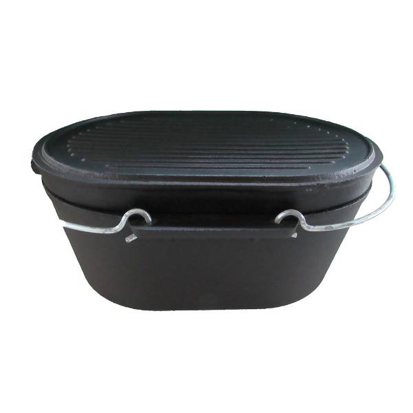 Cast Iron Oval Roaster 10 Qt | Lehman's