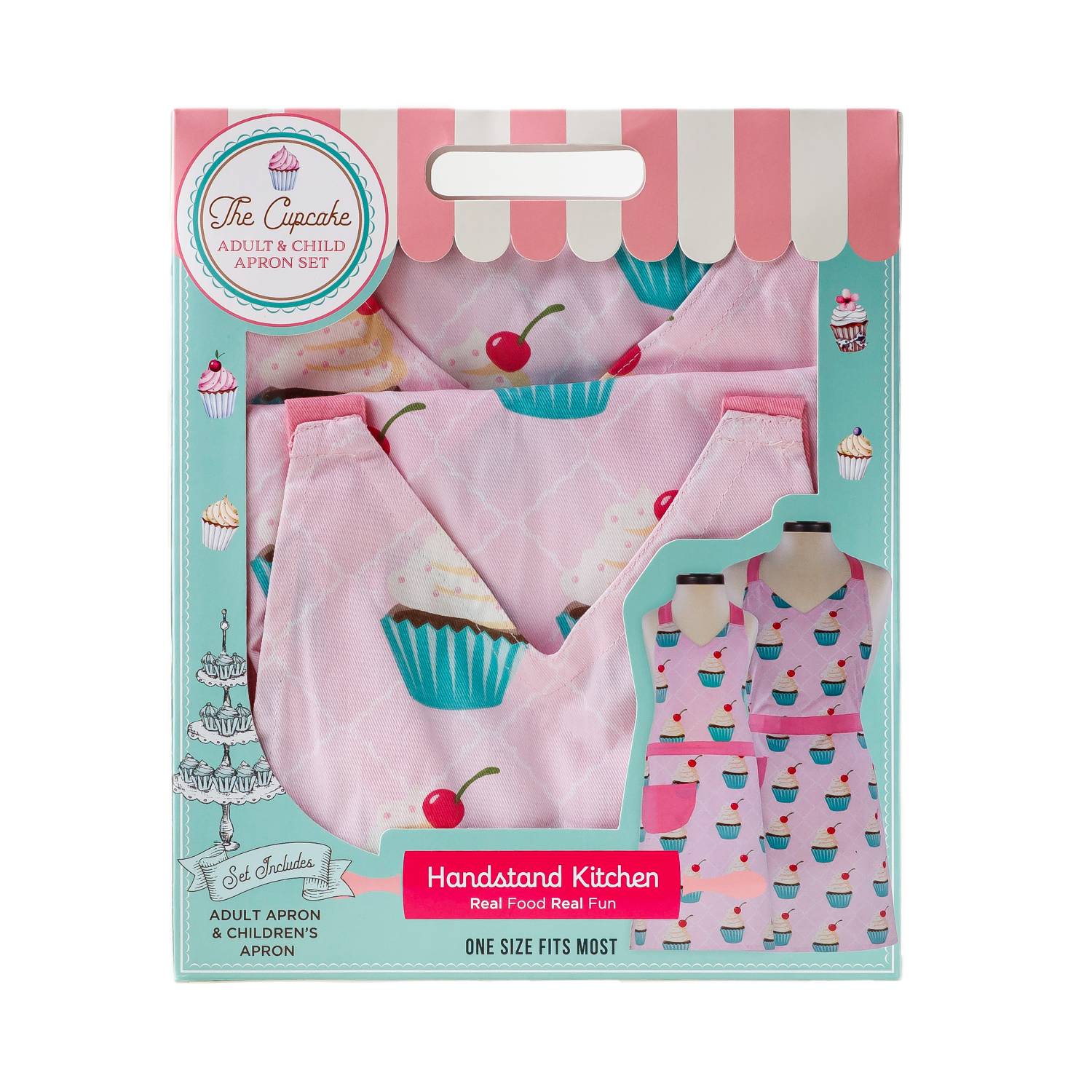 2 Pack Matching Aprons with Pockets for Kids and Adults.Perfect for