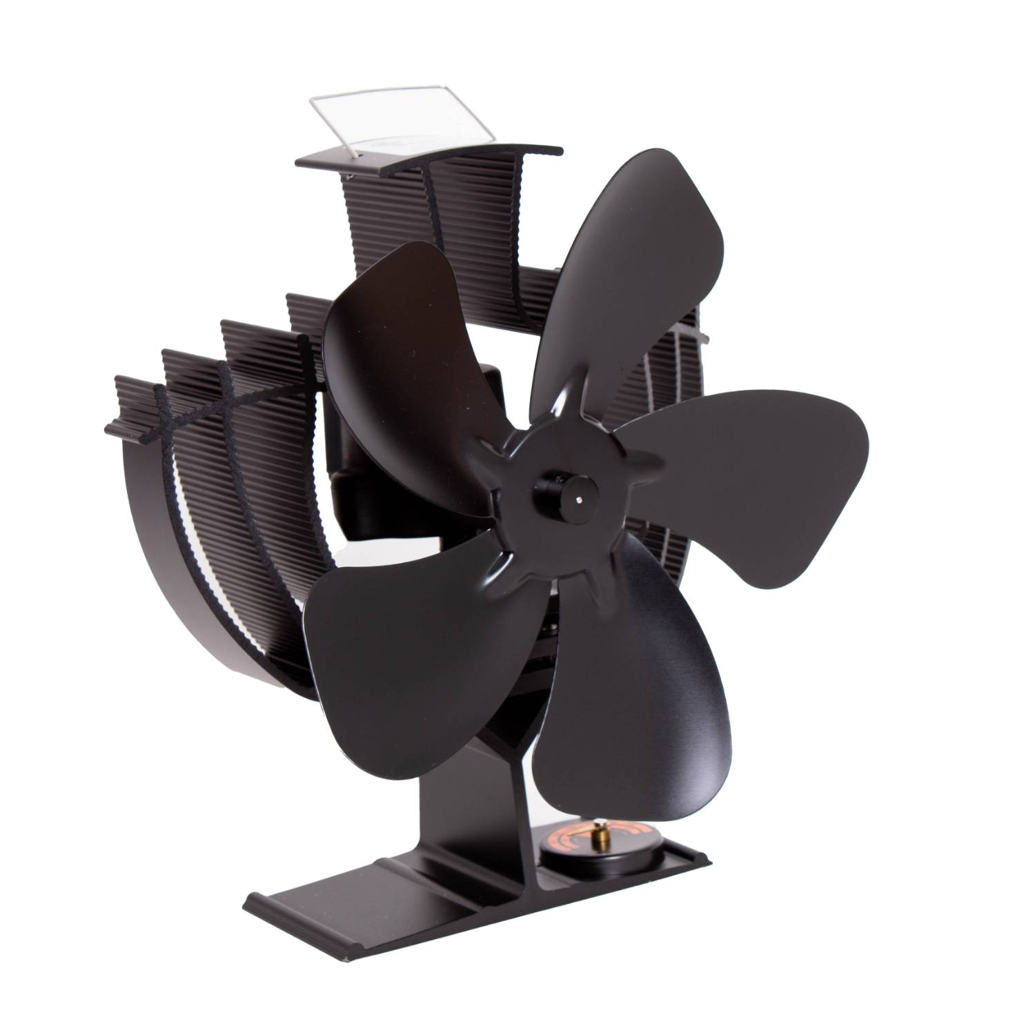 Home-Complete Heat-Powered Stove Fan for Wood Stoves or Fireplaces (Black)  