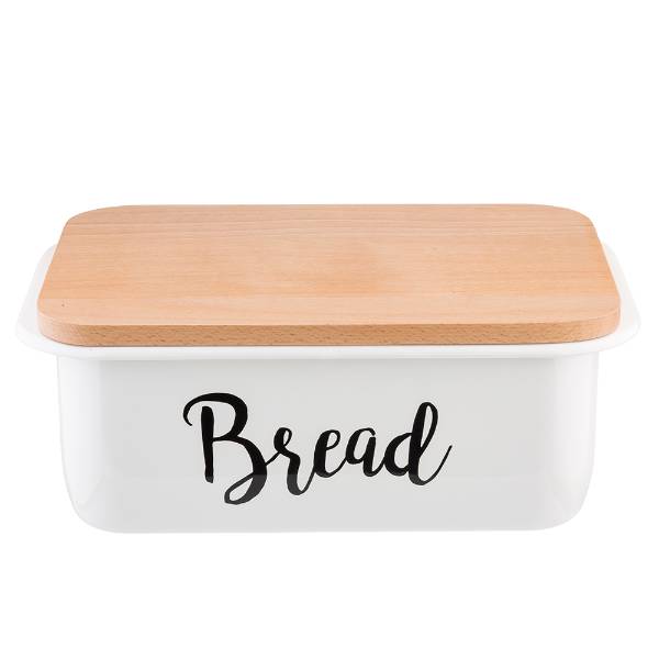Bread Box with Slicing Guide Lid