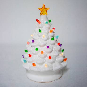 Musical White Christmas Tree with Lights