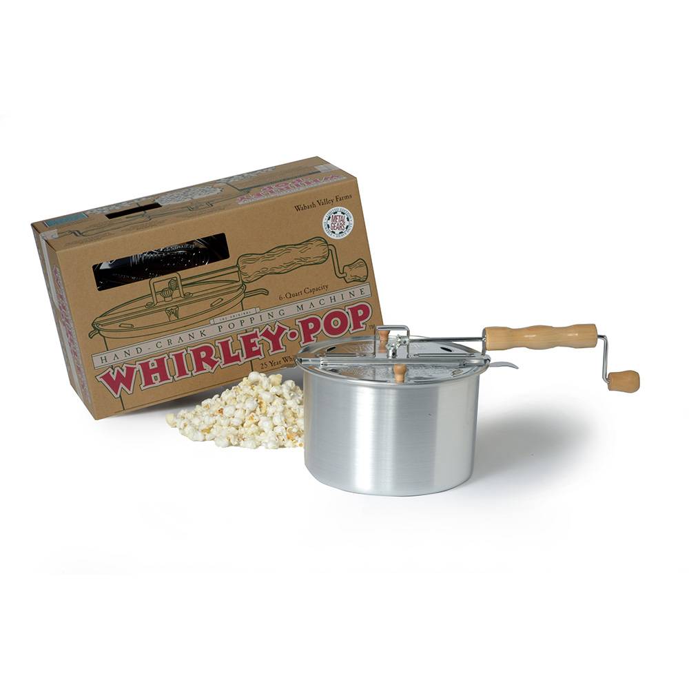 Lehman's Manual Popcorn Popper - Stainless Steel Stovetop Popcorn Maker, No Measuring Needed, Doubles As Cooking Pot