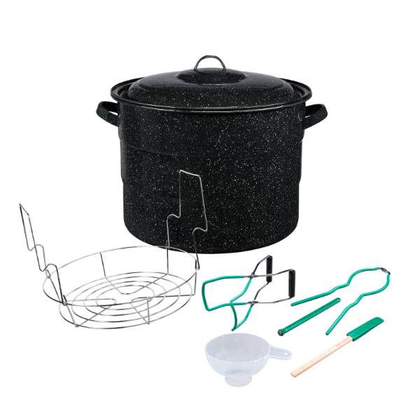 Enamelware 21-1/2 Qt Canner with 5-Piece Tool Set