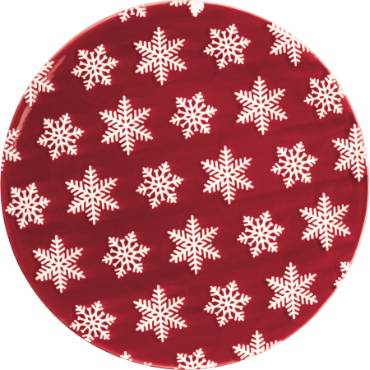 Snowflake Stoneware Plate