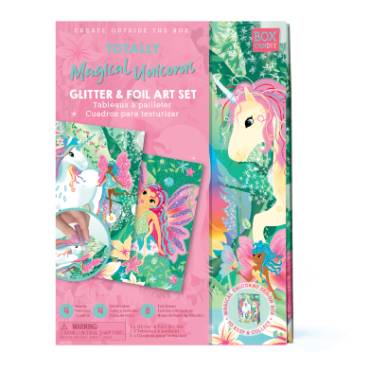 BOX CANDIY Unicorns Glitter and Foil Art Set