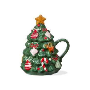 Christmas Tree Lidded Mug