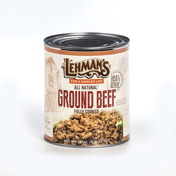 Canned Ground Beef, AllNatural Meats Lehman's
