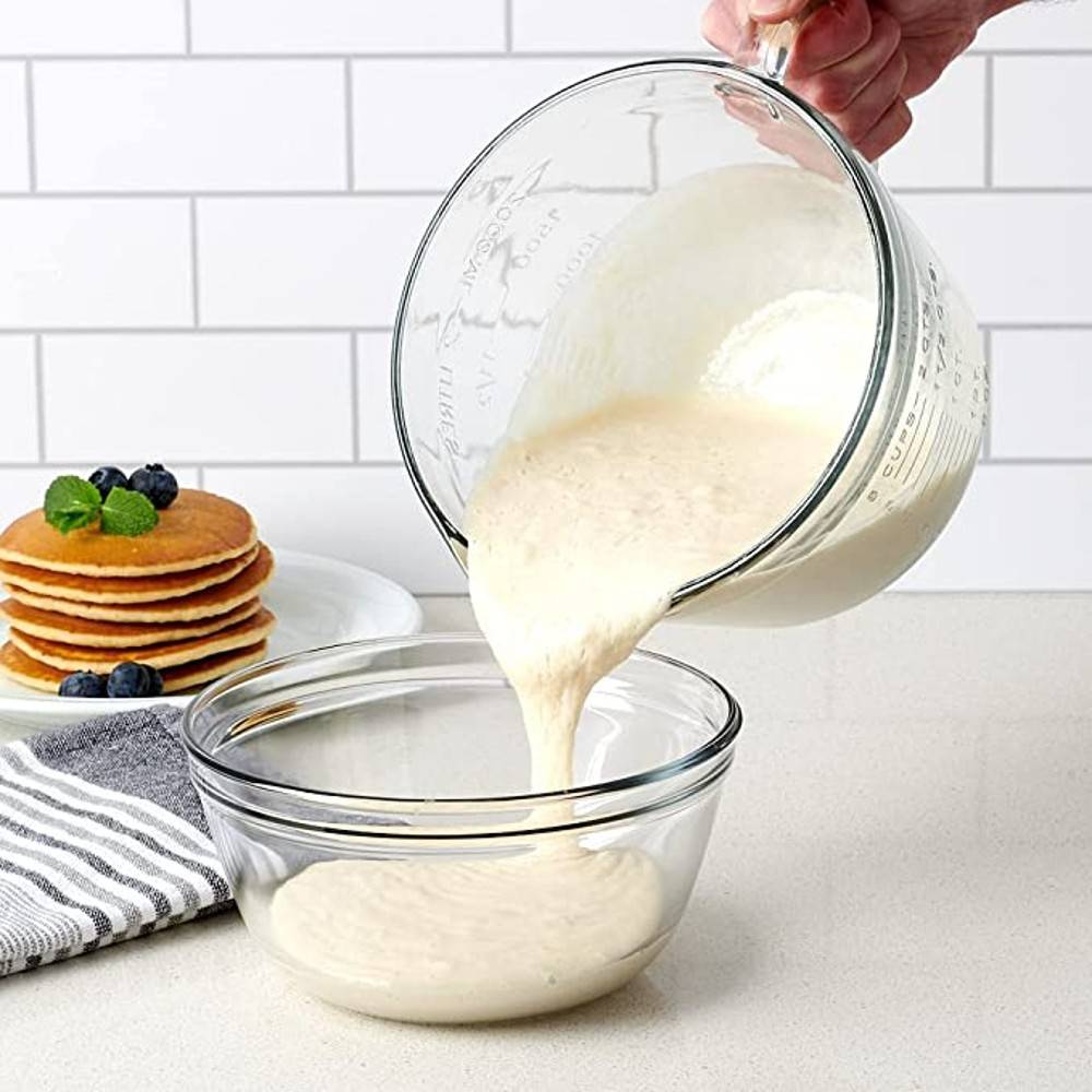 Glass Batter Bowl with Lid, Baking Supplies - Lehman's