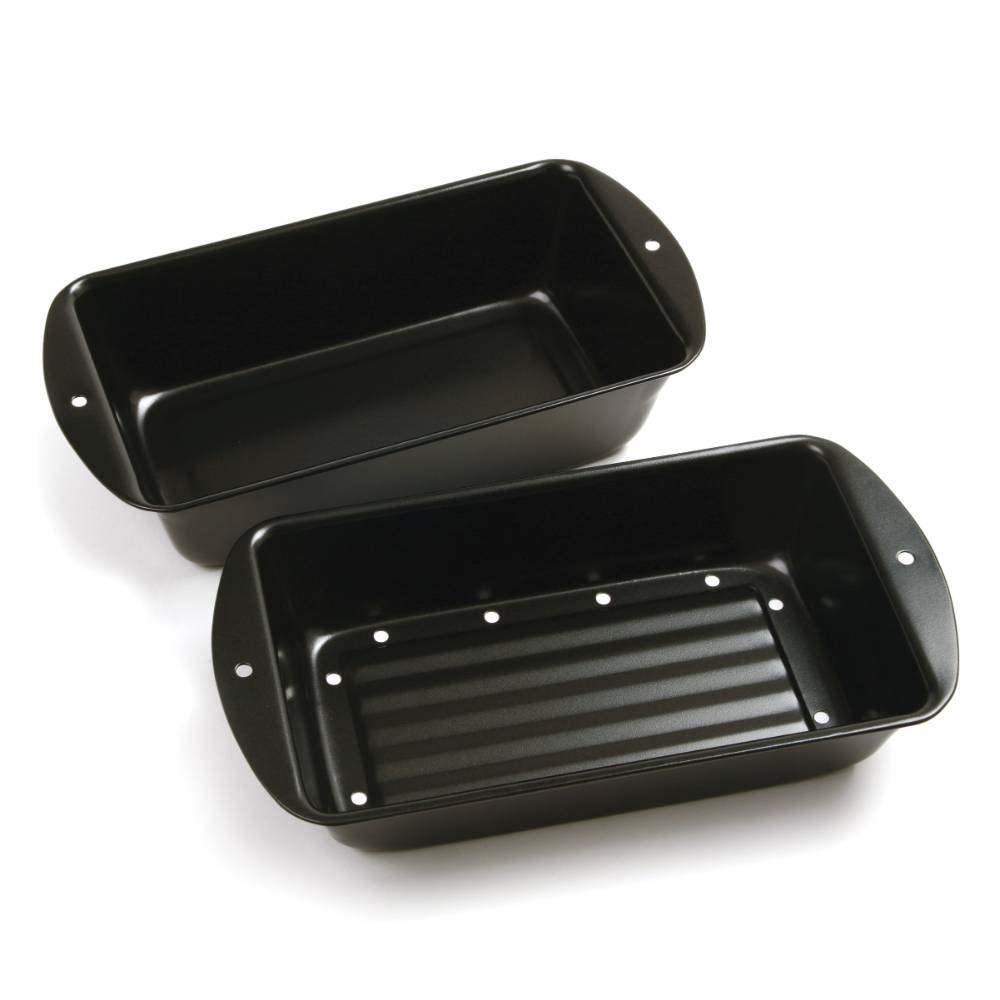 Evelots Meatloaf Pan-Drains Fat-Non Stick-Cooking/Baking-More  Flavor-2 Piece Set: Home & Kitchen