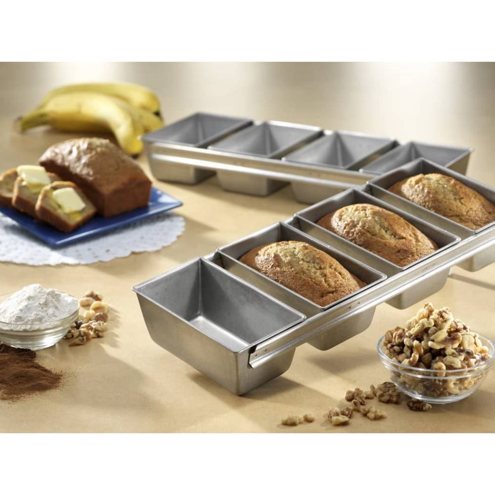Commercial 4 Strapped Type Metal Baking Pans Bread Tin Loaf