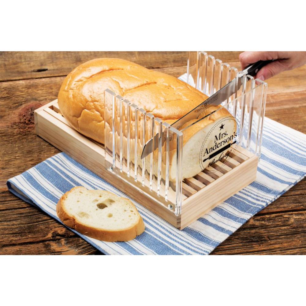 Horizontal Adjustable Bread Slicing Guide Made of Solid 3/4 Poplar