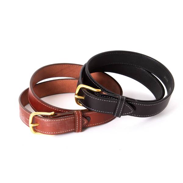 Amish-Made Dressy Leather Belts - 1-1/4 inch wide