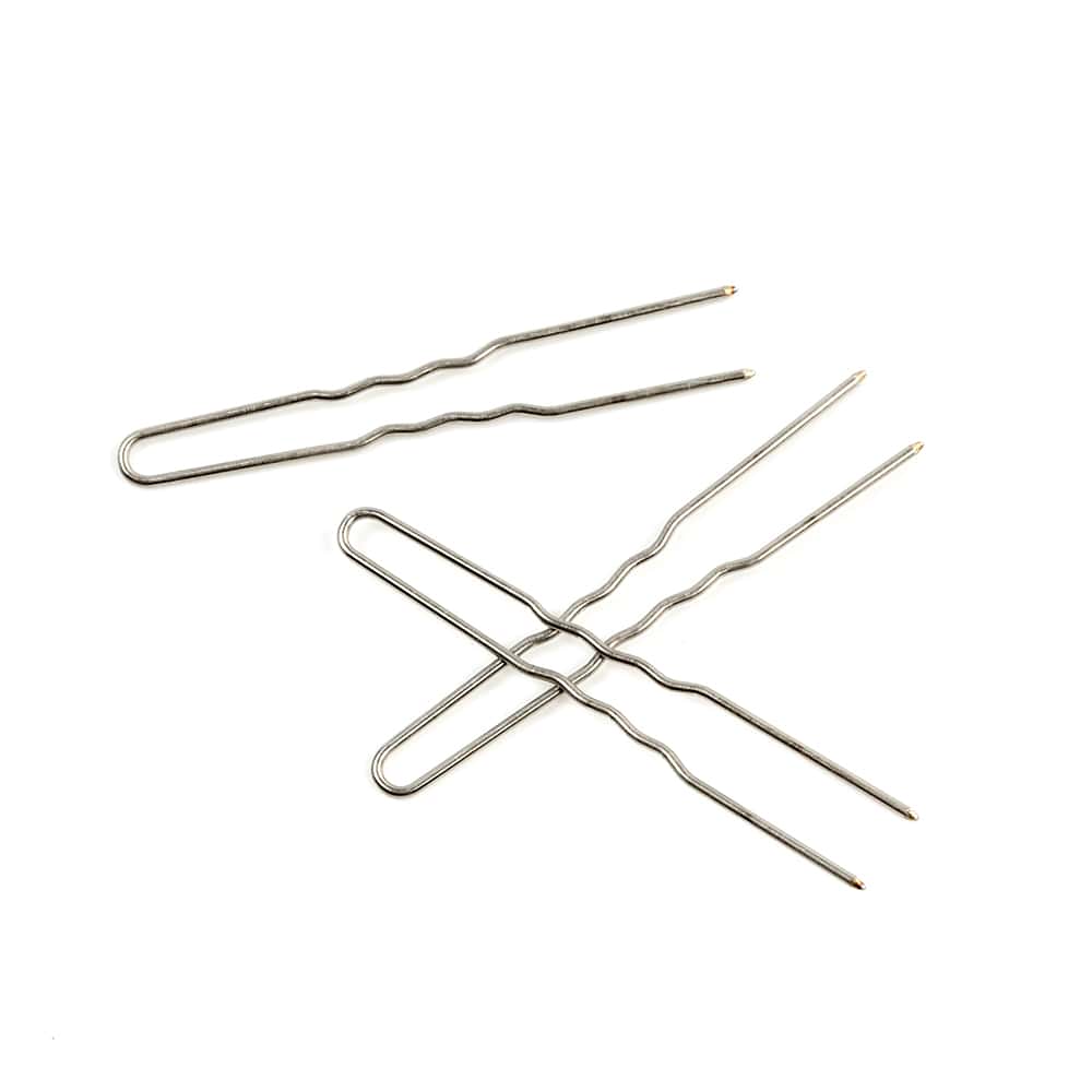 Amish Made Stainless Steel Hair Pins Crinkled Design 3 inch Pack of 24