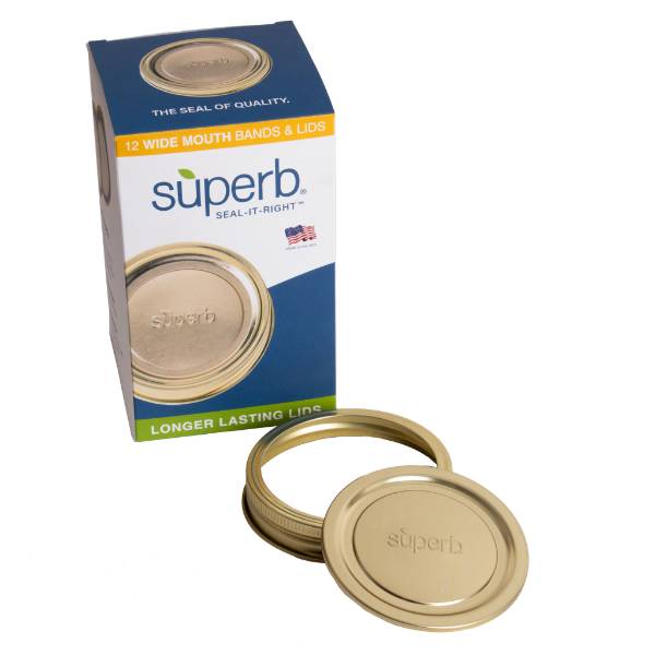 Superb Canning Jar Lids and Bands, Wide Mouth Lehman's