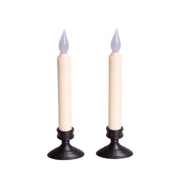 LED Taper Window Candles - Cordless - Pack of 2