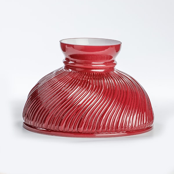 Aladdin Limited Edition Ruby Swirl Glass Oil Lamp Shade