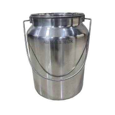 Small Stainless Steel Milk Cans - 10L/2.6 gal