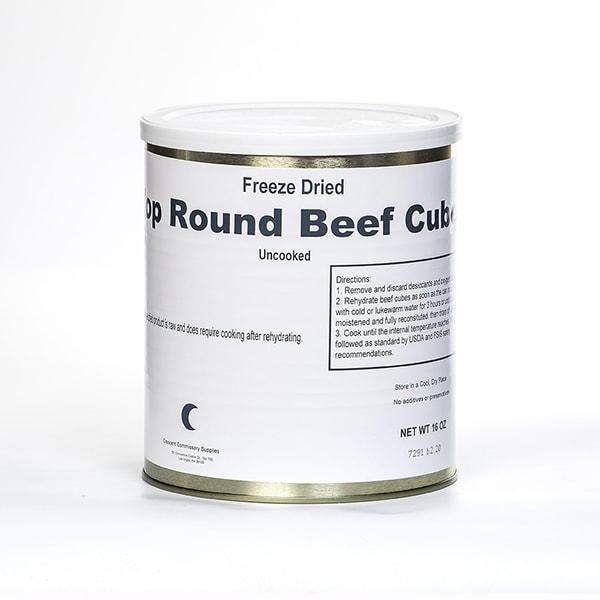 Freeze-Dried Top Round Beef Cubes | Lehman's